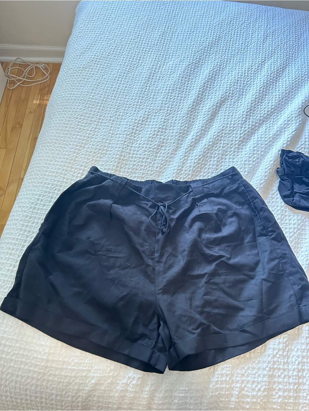 NEW Primark Black High Waist Drawstring Shorts